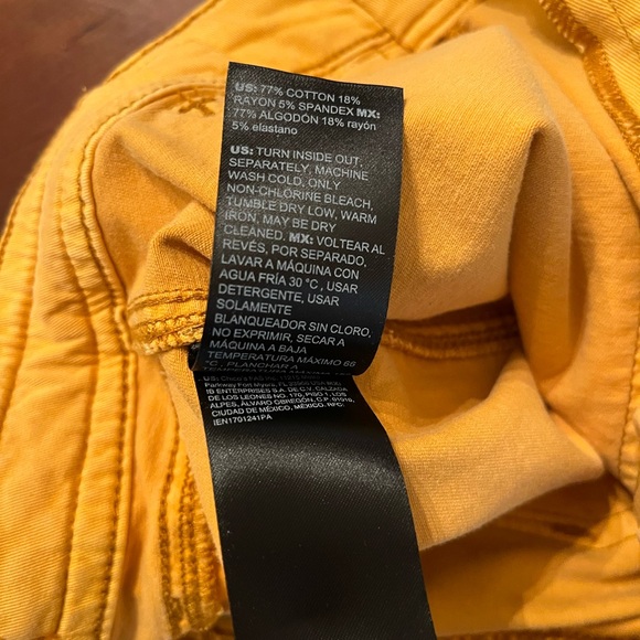 White House Black Market Mustard Straight Crop Pants Mid Rise Size 14 New - Picture 9 of 14